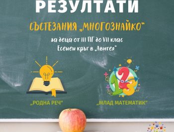 Резултати от Есенния кръг на състезанията “Родна реч” и “Млад математик”