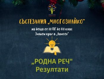 Зимен Кръг На „Родна реч” От Състезания „Многознайко” – РЕЗУЛТАТИ